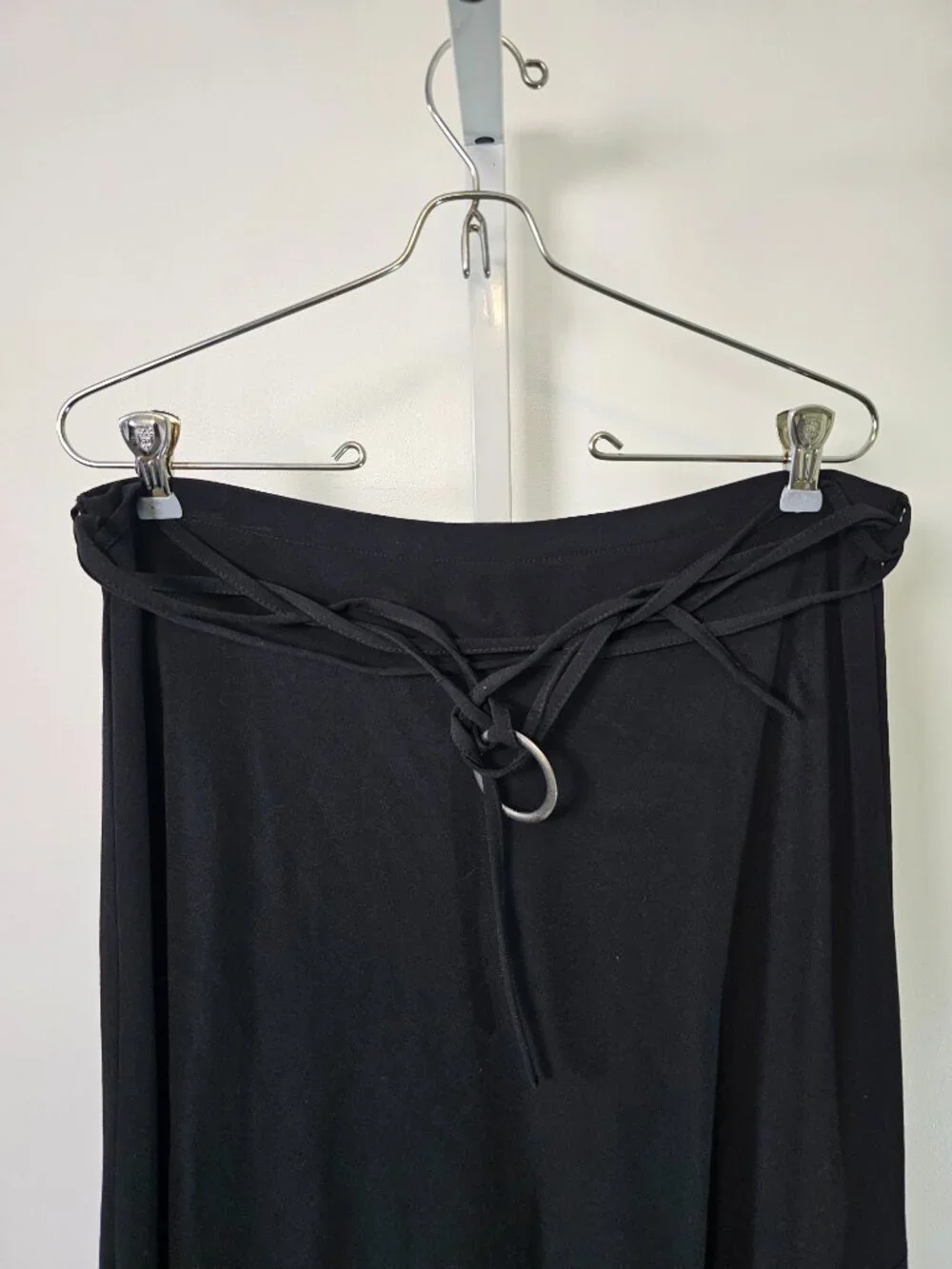 Larry Levine Skirt Black Midi Asymmetrical Goth Grunge 12